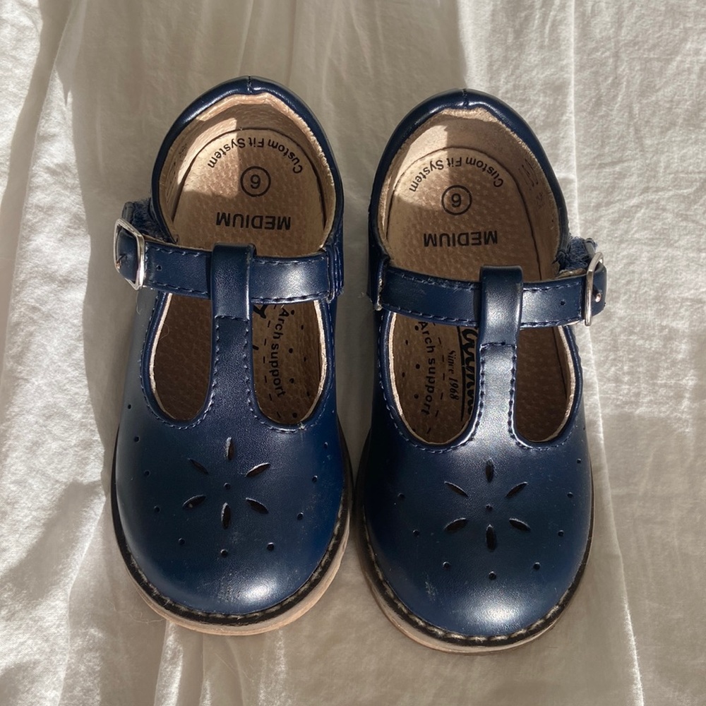 Navy Footmates Sherry Mary Janes toddler size 6